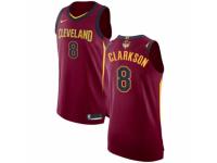 Men Nike Cleveland Cavaliers #8 Jordan Clarkson Maroon 2018 NBA Finals Bound NBA Jersey - Icon Edition