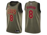 Men Nike Cleveland Cavaliers #8 Jordan Clarkson Swingman Green Salute to Service NBA Jersey