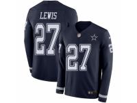 Men Nike Dallas Cowboys #27 Jourdan Lewis Limited Navy Blue Therma Long Sleeve NFL Jersey