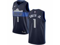Men Nike Dallas Mavericks #1 Dennis Smith Jr.  Navy Blue NBA Jersey Statement Edition