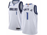 Men Nike Dallas Mavericks #1 Dennis Smith Jr. White NBA Jersey - Association Edition