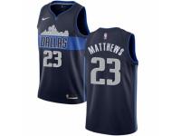 Men Nike Dallas Mavericks #23 Wesley Matthews  Navy Blue NBA Jersey Statement Edition