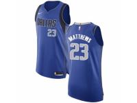 Men Nike Dallas Mavericks #23 Wesley Matthews Royal Blue Road NBA Jersey - Icon Edition