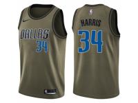 Men Nike Dallas Mavericks #34 Devin Harris Swingman Green Salute to Service NBA Jersey