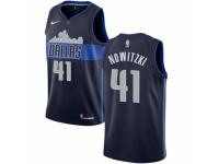 Men Nike Dallas Mavericks #41 Dirk Nowitzki  Navy Blue NBA Jersey Statement Edition