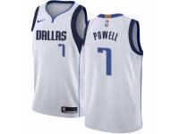 Men Nike Dallas Mavericks #7 Dwight Powell White NBA Jersey - Association Edition