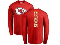 Men Nike De'Anthony Thomas Red Backer - NFL Kansas City Chiefs #13 Long Sleeve T-Shirt