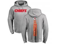 Men Nike Demarcus Robinson Ash Backer - NFL Kansas City Chiefs #11 Pullover Hoodie