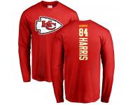 Men Nike Demetrius Harris Red Backer - NFL Kansas City Chiefs #84 Long Sleeve T-Shirt