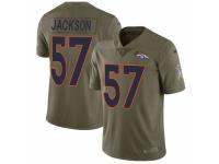 Men Nike Denver Broncos #57 Tom Jackson Limited Olive 2017 Salute to Service NFL Jersey