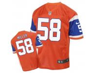 Men Nike Denver Broncos #58 Von Miller Game Orange Jersey