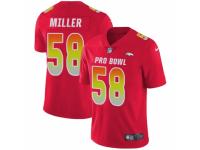 Men Nike Denver Broncos #58 Von Miller Limited Red AFC 2019 Pro Bowl NFL Jersey