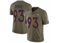 Men Nike Denver Broncos #93 Jared Crick Limited Olive 2017 Salute to Service NFL Jersey