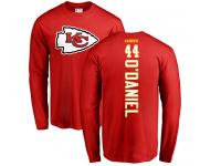 Men Nike Dorian O'Daniel Red Backer - NFL Kansas City Chiefs #44 Long Sleeve T-Shirt