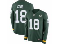 Men Nike Green Bay Packers #18 Randall Cobb Limited Green Therma Long Sleeve NFL Jersey