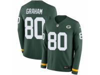 Men Nike Green Bay Packers #80 Jimmy Graham Limited Green Therma Long Sleeve NFL Jersey