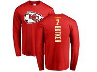 Men Nike Harrison Butker Red Backer - NFL Kansas City Chiefs #7 Long Sleeve T-Shirt