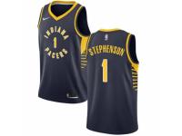 Men Nike Indiana Pacers #1 Lance Stephenson Navy Blue Road NBA Jersey - Icon Edition