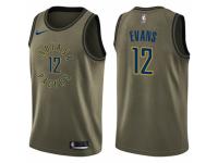 Men Nike Indiana Pacers #12 Tyreke Evans Swingman Green Salute to Service NBA Jersey