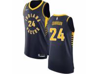 Men Nike Indiana Pacers #24 Alize Johnson Navy Blue NBA Jersey - Icon Edition