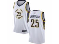 Men Nike Indiana Pacers #25 Al Jefferson White NBA Jersey - Association Edition