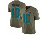 Men Nike Jacksonville Jaguars #10 Jaelen Strong Limited Olive 2017 Salute to Service NFL Jersey