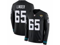 Men Nike Jacksonville Jaguars #65 Brandon Linder Limited Black Therma Long Sleeve NFL Jersey