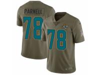 Men Nike Jacksonville Jaguars #78 Jermey Parnell Limited Olive 2017 Salute to Service NFL Jersey