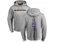 Men Nike Jaleel Scott Ash Backer - NFL Baltimore Ravens #12 Pullover Hoodie