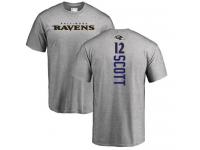Men Nike Jaleel Scott Ash Backer - NFL Baltimore Ravens #12 T-Shirt