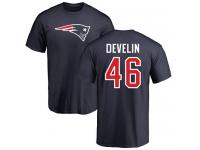 Men Nike James Develin Navy Blue Name & Number Logo - NFL New England Patriots #46 T-Shirt