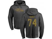 Men Nike James Hurst Ash One Color - NFL Baltimore Ravens #74 Pullover Hoodie