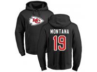 Men Nike Joe Montana Black Name & Number Logo - NFL Kansas City Chiefs #19 Pullover Hoodie