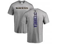 Men Nike Kamalei Correa Ash Backer - NFL Baltimore Ravens #51 T-Shirt