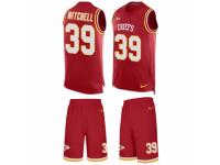 Men Nike Kansas City Chiefs #39 Terrance Mitchell Limited Red Tank Top Suit NFL Jersey