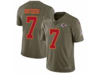Men Nike Kansas City Chiefs #7 Harrison Butker Limited Olive 2017 Salute to Service NFL Jersey