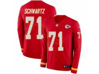 Men Nike Kansas City Chiefs #71 Mitchell Schwartz Limited Red Therma Long Sleeve NFL Jersey