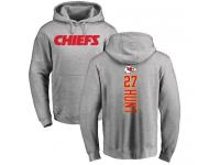 Men Nike Kareem Hunt Ash Backer - NFL Kansas City Chiefs #27 Pullover Hoodie