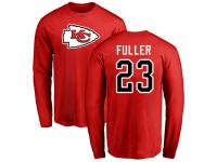 Men Nike Kendall Fuller Red Name & Number Logo - NFL Kansas City Chiefs #23 Long Sleeve T-Shirt