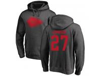 Men Nike Larry Johnson Ash One Color - NFL Kansas City Chiefs #27 Pullover Hoodie