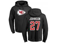 Men Nike Larry Johnson Black Name & Number Logo - NFL Kansas City Chiefs #27 Pullover Hoodie