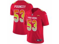 Men Nike Los Angeles Chargers #53 Mike Pouncey Limited Red AFC 2019 Pro Bowl NFL Jersey
