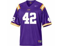 Men Nike LSU Tigers #42 Michael Ford Purple Authentic NCAA Jersey