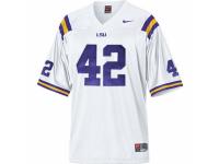 Men Nike LSU Tigers #42 Michael Ford White Authentic NCAA Jersey