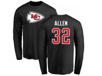 Men Nike Marcus Allen Black Name & Number Logo - NFL Kansas City Chiefs #32 Long Sleeve T-Shirt