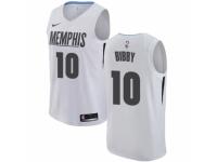 Men Nike Memphis Grizzlies #10 Mike Bibby White NBA Jersey - City Edition