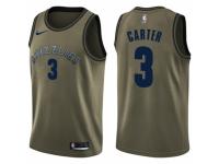 Men Nike Memphis Grizzlies #3 Jevon Carter Swingman Green Salute to Service NBA Jersey