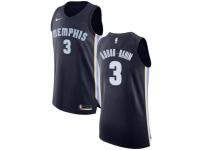 Men Nike Memphis Grizzlies #3 Shareef Abdur-Rahim Navy Blue Road NBA Jersey - Icon Edition