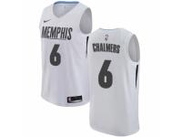 Men Nike Memphis Grizzlies #6 Mario Chalmers White NBA Jersey - City Edition