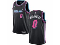 Men Nike Miami Heat #0 Josh Richardson Black NBA Jersey - City Edition